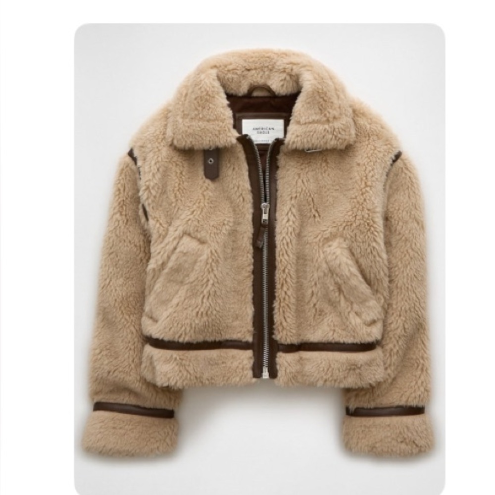 American Eagle Outfitters Teddy Biker Jacket